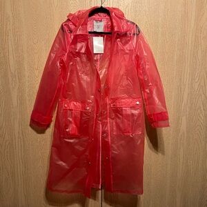 Transparent Pink Raincoat